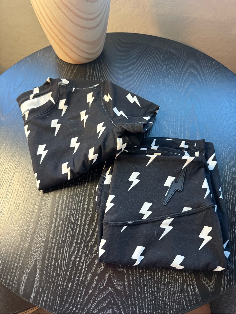 Black Lightning-Print Women’s Performance Shorts - Picture 10 of 10